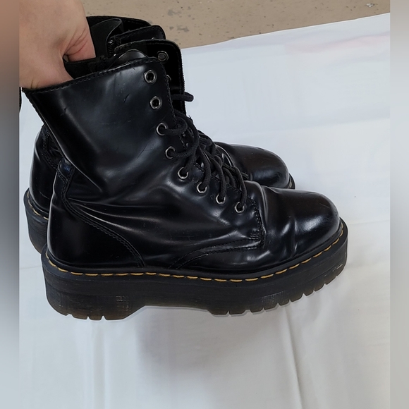 Dr. Martens Black Jadon platform Combat Boots Women 9 or Men 8 unisex - Picture 3 of 7